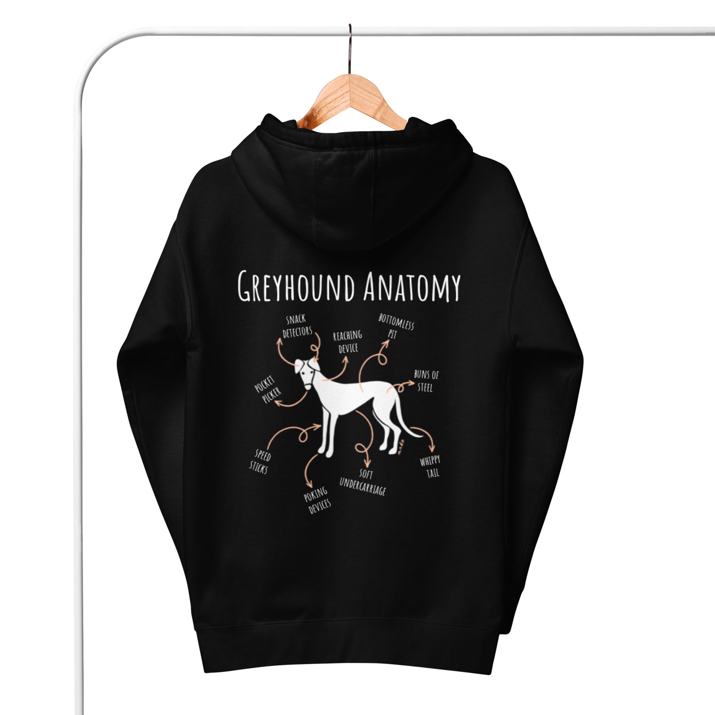 Greyhound Anatomy Premium Unisex Hoodie