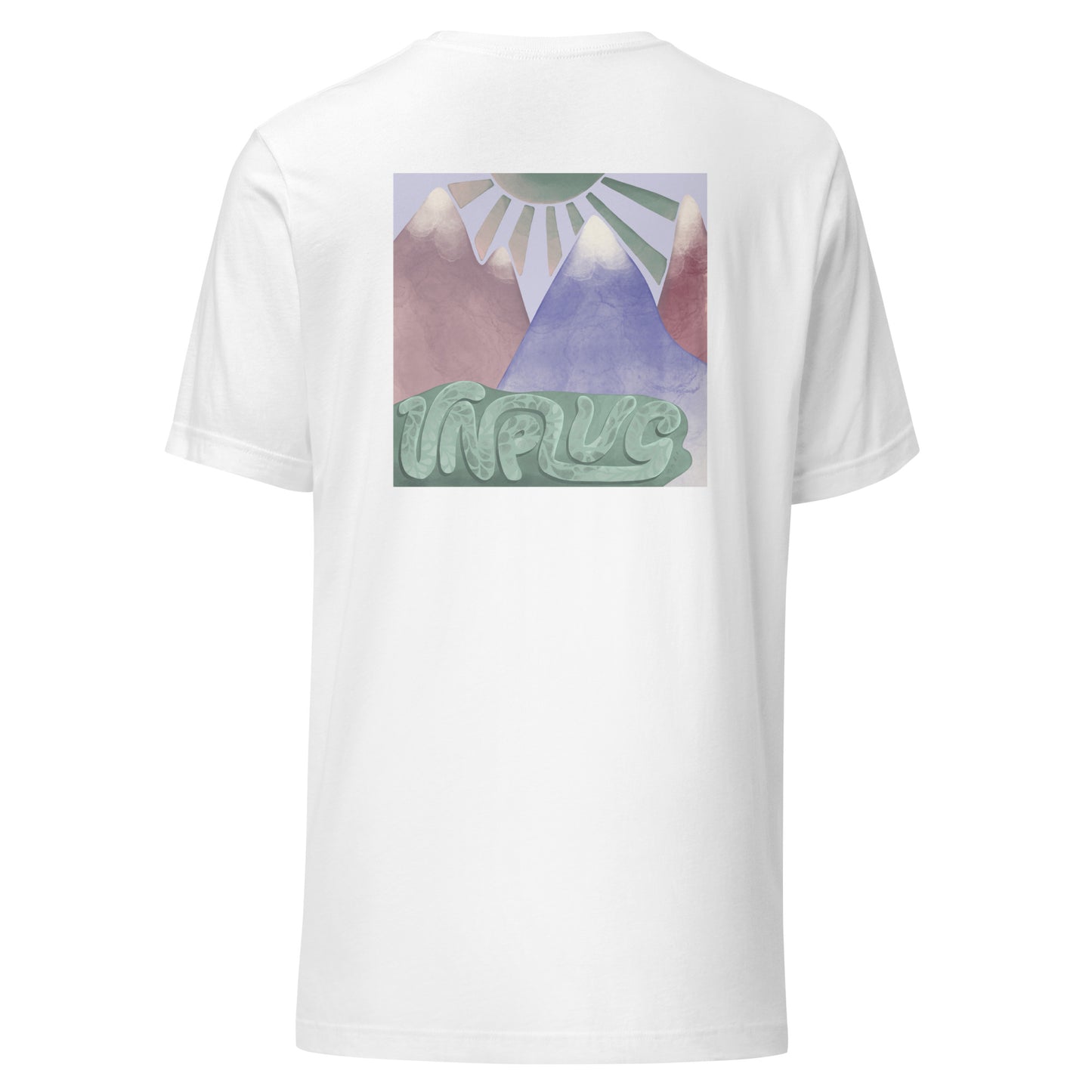 Unplug White Cotton Unisex t-shirt