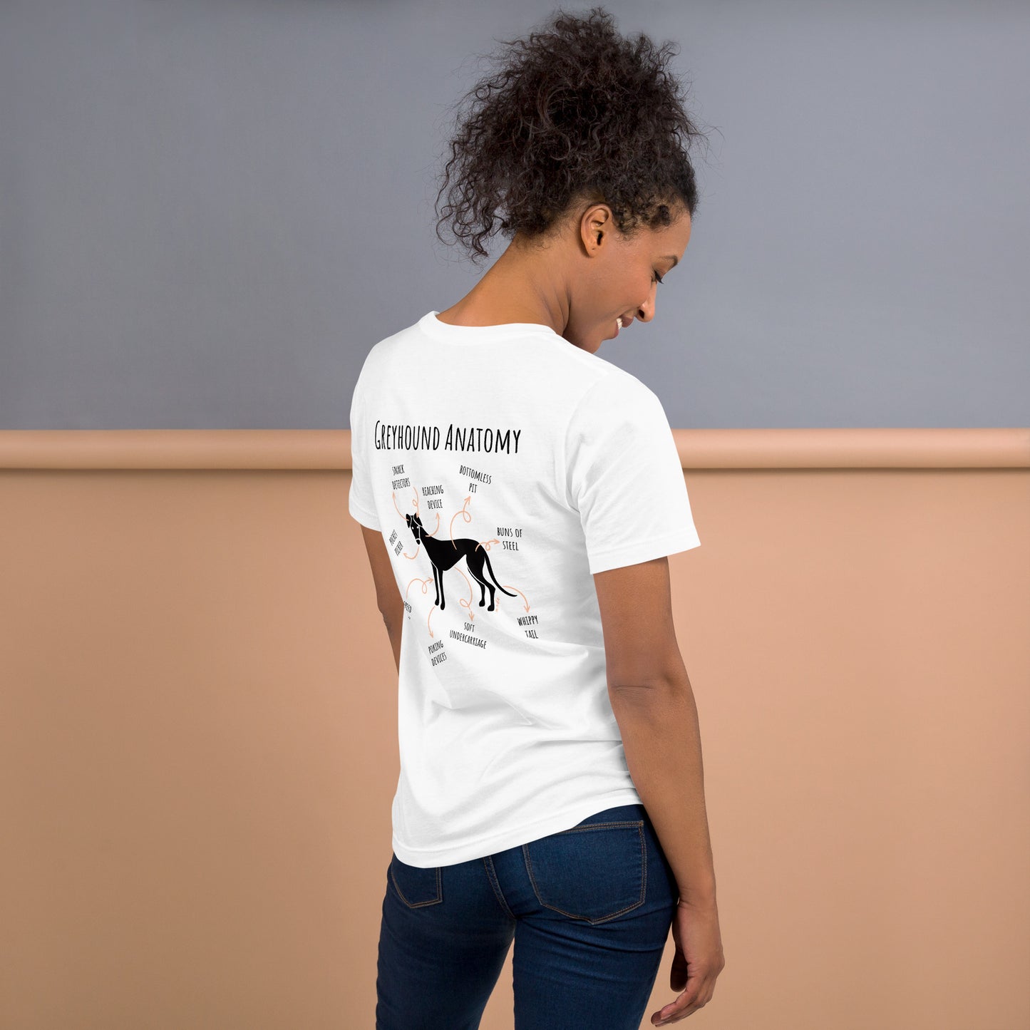 Greyhound Anatomy Unisex t-shirt