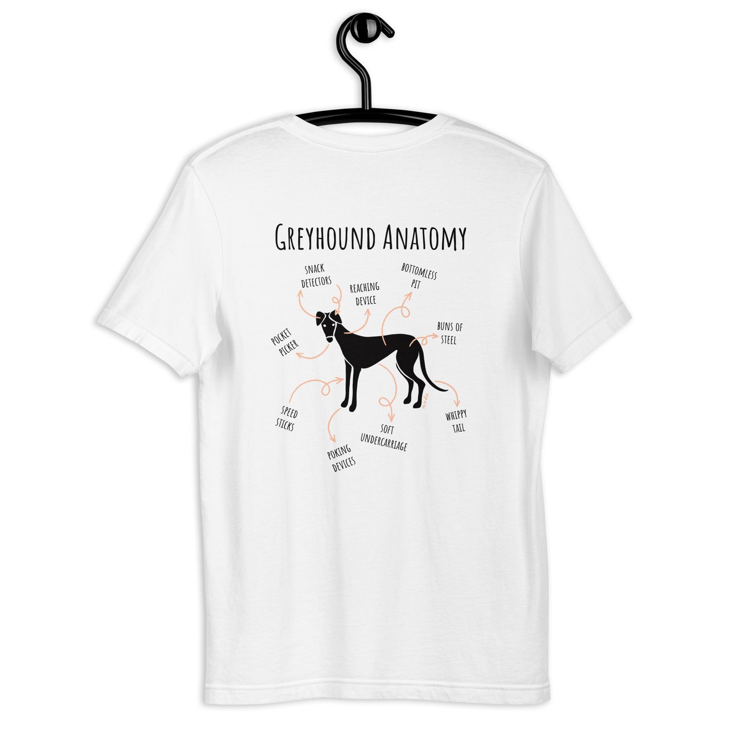 Greyhound Anatomy Unisex t-shirt