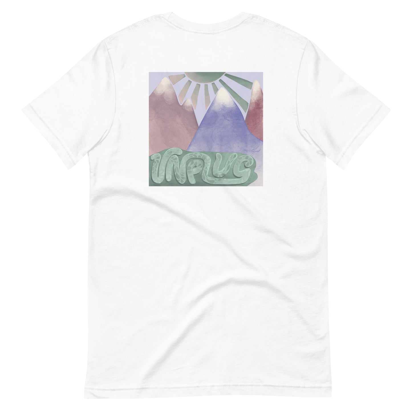 Unplug White Cotton Unisex t-shirt