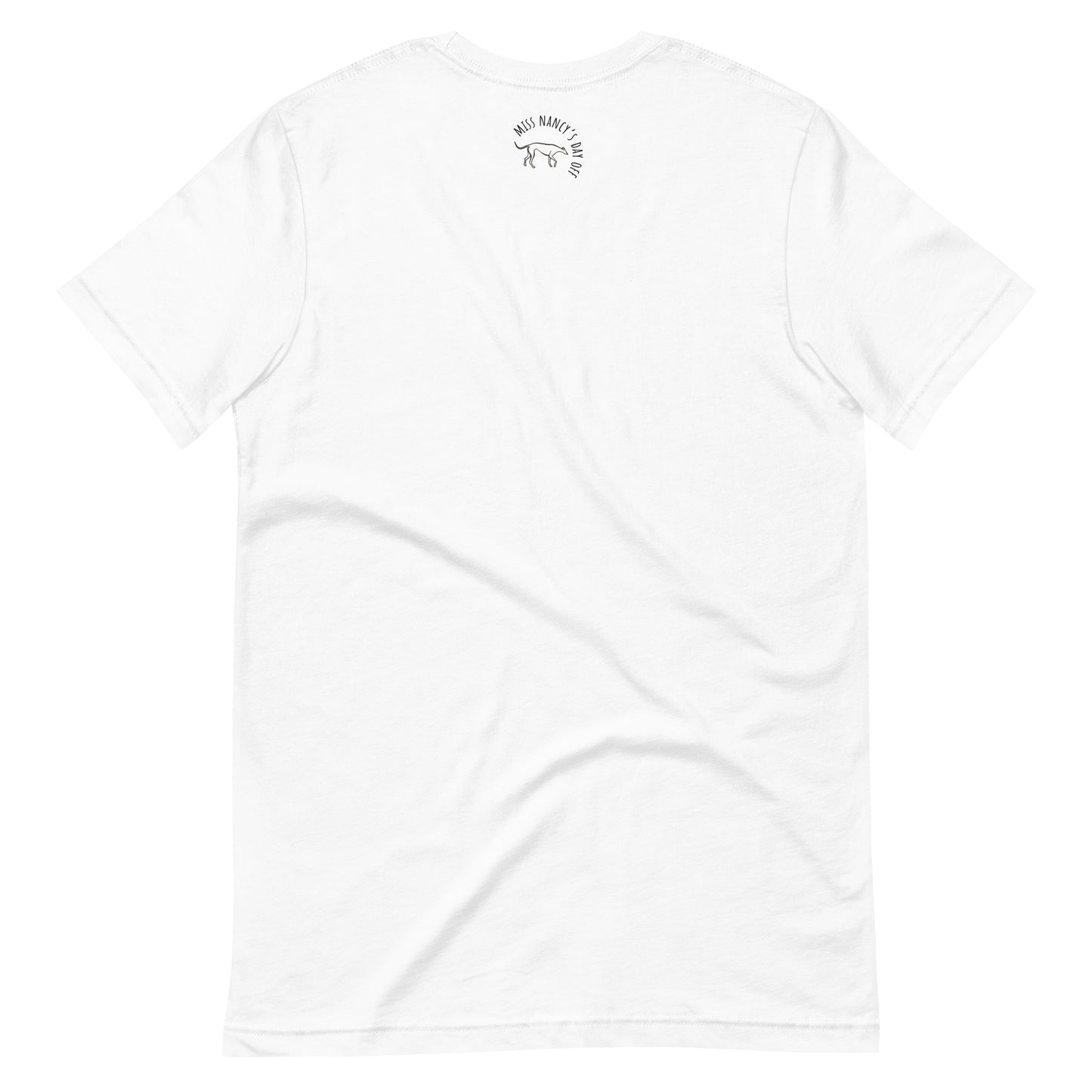 Floral Greyhound White Cotton Unisex Tee