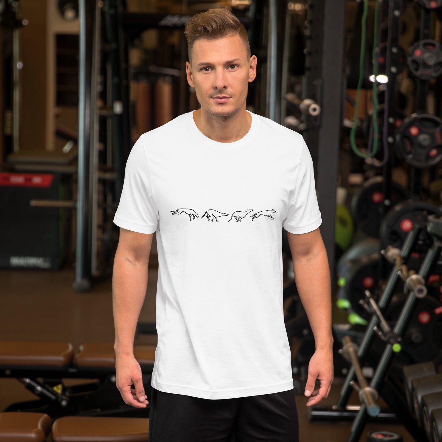 Greyhound Running Unisex t-shirt