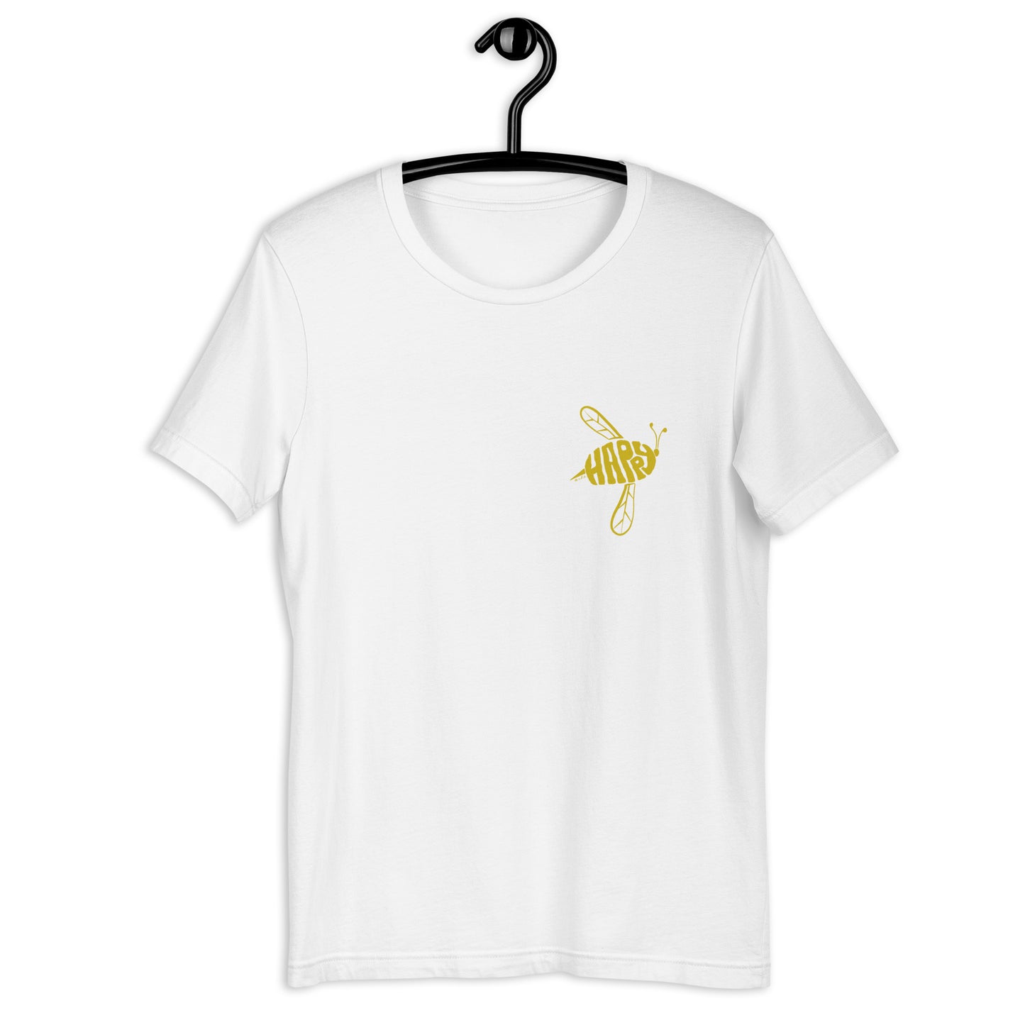 Bee Happy White Unisex T-shirt