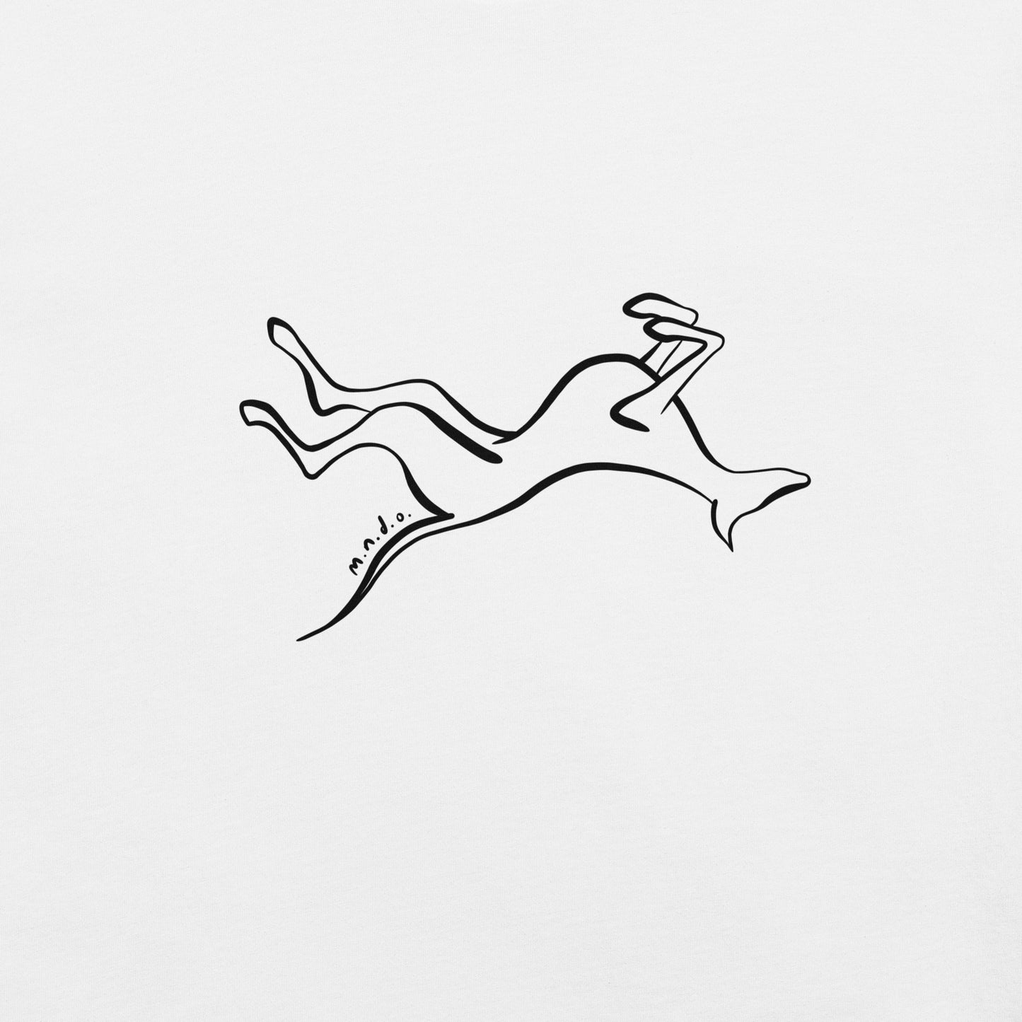 Sleeping Greyhound Unisex White Tee