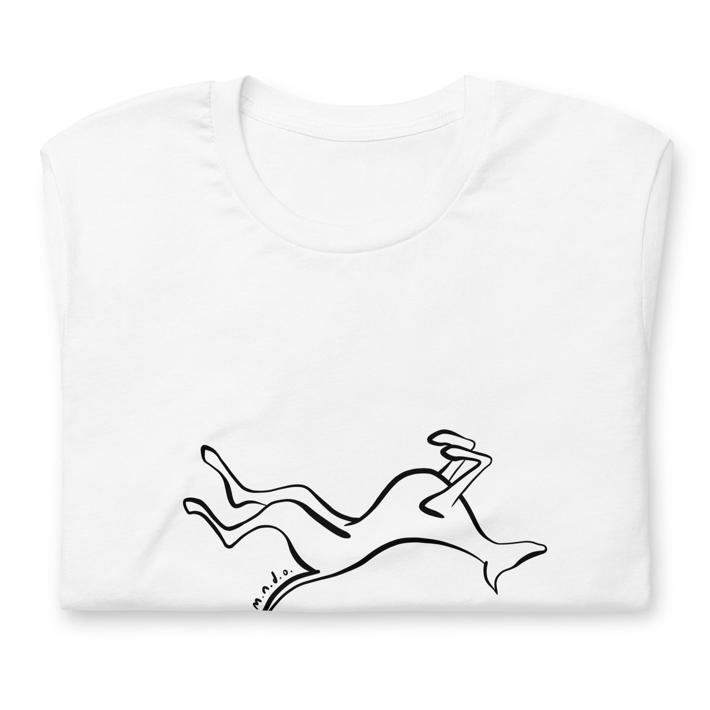 Sleeping Greyhound Unisex White Tee