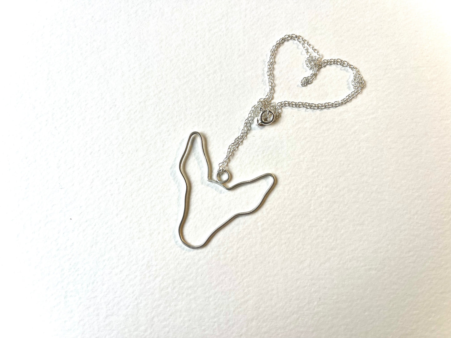 Custom Dog Silhouette Necklace - Sterling Silver