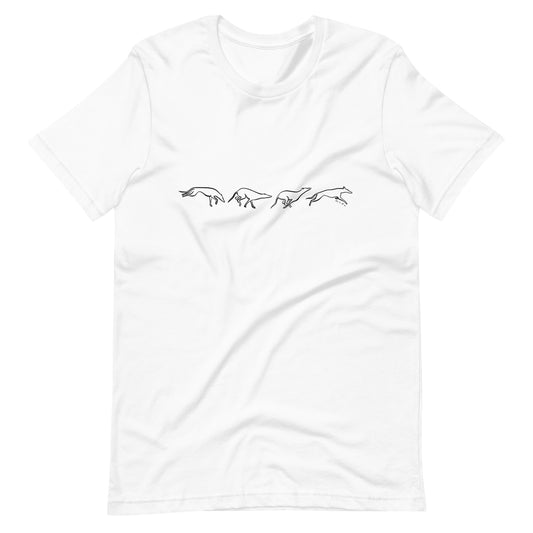 Greyhound Running Unisex t-shirt